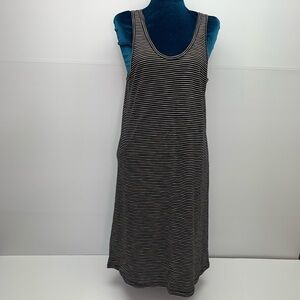 Madewell Dress Medium Sleeveless Jersey Tank Stripe Casual Midi